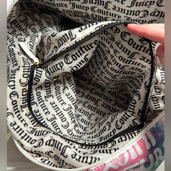 JUICY COUTURE WEEKENDER BAG WHITE, MULTICOLOR LOGO DUFFLE BAG - Picture 9 of 11
